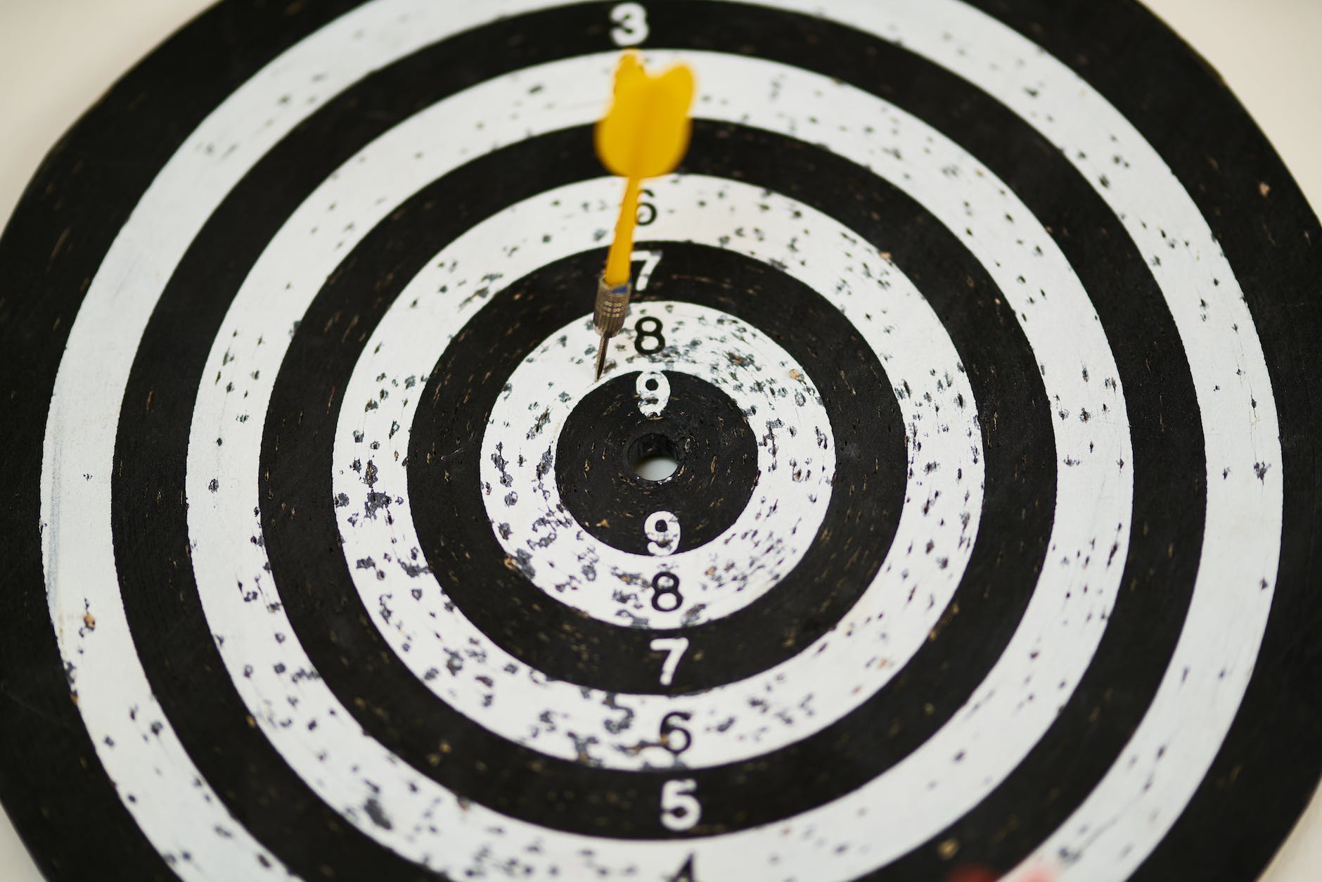 black and white dartboard